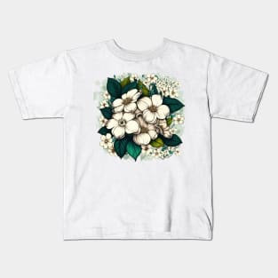 Floral print flower center Kids T-Shirt